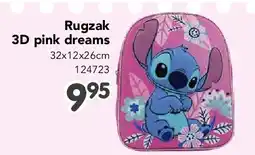 Happyland Rugzak 3D pink dreams 32x12x26cm aanbieding