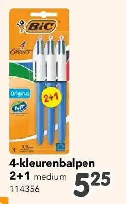 Happyland 4-kleurenbalpen 2+1 medium aanbieding