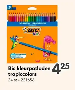 Happyland Bic kleurpotloden tropiccolors 24 st aanbieding