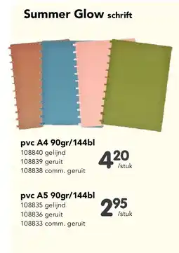 Happyland Summer Glow schrift pvc A4 90gr/144bl aanbieding