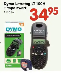 Happyland Dymo Letratag LT-100H + tape zwart aanbieding