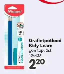 Happyland Grafietpotlood Kidy Learn gomtop, 2st aanbieding