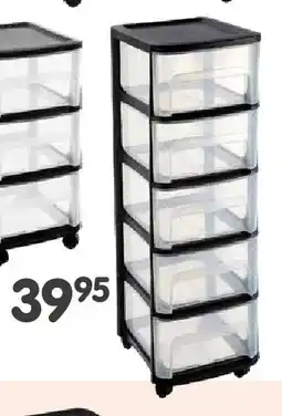 Happyland Opbergbox City op wielen 5 laden zwart 32x37x97 aanbieding