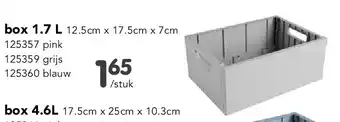 Happyland box 1.7 L 12.5cm x 17.5cm x 7cm aanbieding