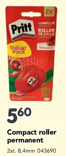 Happyland Compact roller permanent 2st. 8,4mm aanbieding