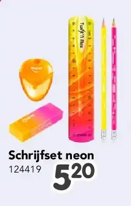 Happyland Schrijfset neon aanbieding