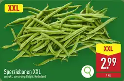 ALDI Sperziebonen XXL aanbieding