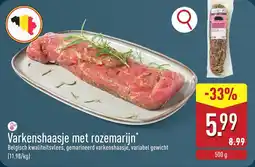 ALDI Varkenshaasje met Rozemarijn aanbieding