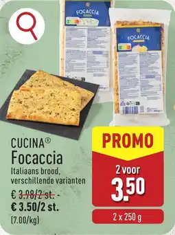 ALDI Cucina Focaccia aanbieding