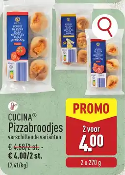 ALDI Cucina Pizzabroodjes aanbieding