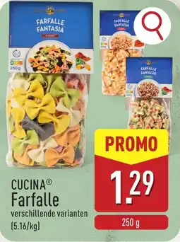 ALDI Cucina Farfalle aanbieding