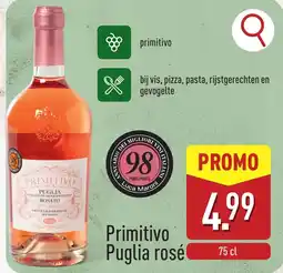 ALDI Primitivo Puglia rosé aanbieding