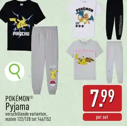 ALDI Pokémon Pyjama aanbieding