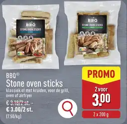 ALDI BBQ Stone oven sticks aanbieding