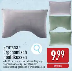 ALDI Novitesse ergonomisch hoofdkussen aanbieding
