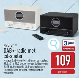 ALDI Envivo dab+-radio met CD-speler aanbieding