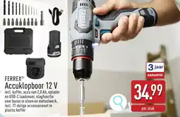 ALDI Ferrex accuklopboor 12 V aanbieding