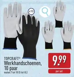 ALDI Topcraft werkhandschoenen aanbieding
