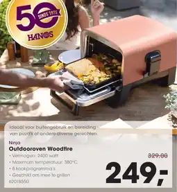 Hanos Ninja Outdooroven Woodfire aanbieding