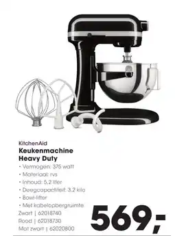 Hanos Kitchenaid keukenmachine heavy duty aanbieding