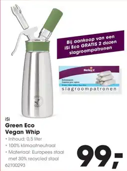 Hanos Isi green eco vegan whip aanbieding