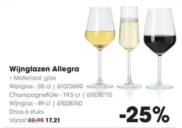 Hanos Wijnglazen Allegra aanbieding
