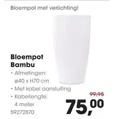 Hanos Bloempot Bambu aanbieding