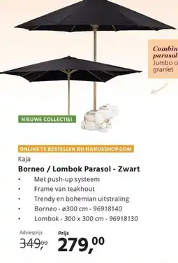 Hanos Kaja Borneo Lombok Parasol aanbieding