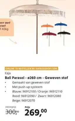 Hanos Kaja bali parasol geweven stof aanbieding