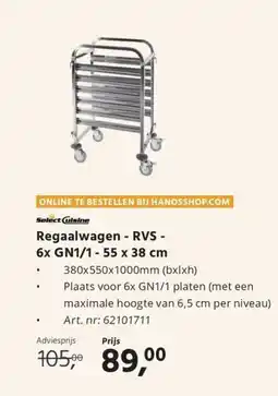 Hanos Regaalwagen - RVS 6x GN1/1 aanbieding