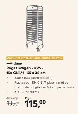 Hanos Regaalwagen RVS 15xGN1/1 aanbieding