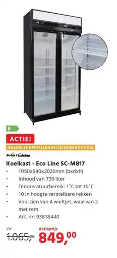 Hanos Koelkast Eco Line SC-M817 aanbieding