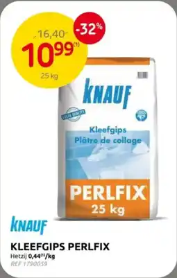 Brico Knauf kleefgips perlfix aanbieding
