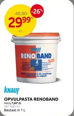 Brico Knauf opvulpasta renoband aanbieding