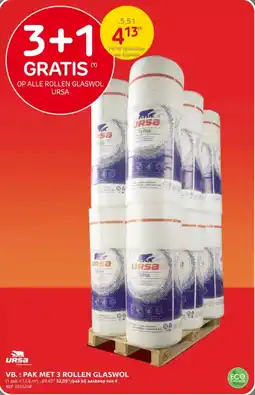 Brico Pak met 3 rollen glaswol aanbieding