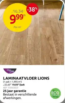 Brico Laminaatvloer lions aanbieding