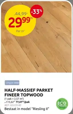 Brico Half-massief parket fineer topwood aanbieding