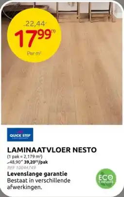 Brico Laminaatvloer nesto aanbieding