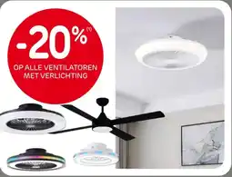 Brico Op alle ventilatoren met verlichting aanbieding