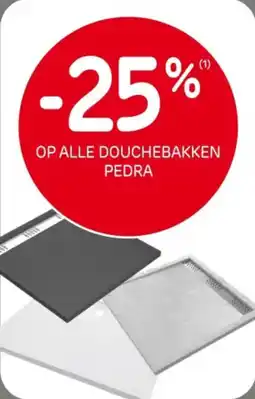 Brico Op alle douchebakken pedra aanbieding