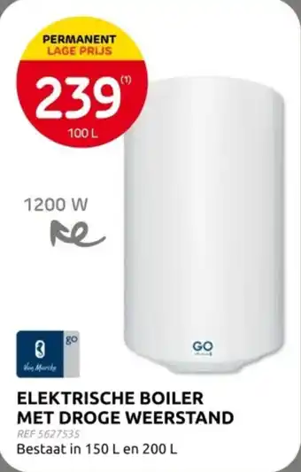 Brico Elektrische boiler met droge weerstand aanbieding