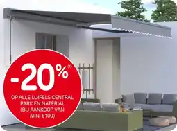 Brico Op alle luifels central park en natérial aanbieding