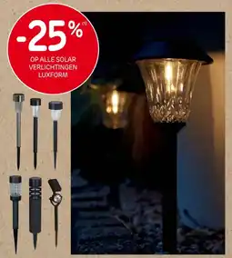 Brico Op alle solar verlichtingen luxform aanbieding