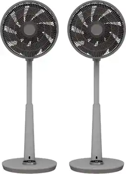 Coolblue Duux Whisper Fan 2 Grijs Duo Pack aanbieding