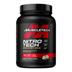 Decathlon Wei-eiwit - Nitro Tech 100% Whey Gold (908g) - Koekjes & Crème aanbieding