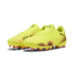 Decathlon FUTURE 8 PLAY FG/AG voetbalschoenen PUMA Yellow Alert Black Sun Struck Pink aanbieding