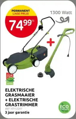 Brico Elektrische grasmaaier + elektrische grastrimmer aanbieding