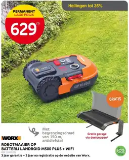 Brico Batterij landroid M500 plus + wifi worx aanbieding