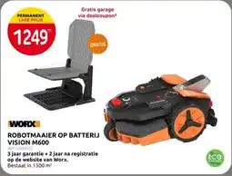 Brico Worx robotmaaier op batterij vision M600 aanbieding