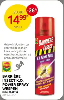 Brico Barrière insect k.o. power spray wespen aanbieding